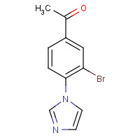 1141669-55-7 1-(3-bromo-4-imidazol-1-ylphenyl)ethanone chemical structure
