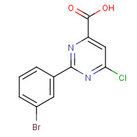 1315359-90-0 2-(3-bromophenyl)-6-chloropyrimidine-4-carboxylic acid chemical structure