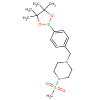 1206641-59-9 1-methylsulfonyl-4-[[4-(4,4,5,5-tetramethyl-1,3,2-dioxaborolan-2-yl)phenyl]methyl]piperazine chemical structure
