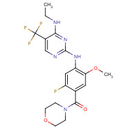 1351761-44-8 [4-[[4-(ethylamino)-5-(trifluoromethyl)pyrimidin-2-yl]amino]-2-fluoro-5-methoxyphenyl]-morpholin-4-ylmethanone chemical structure