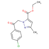 618070-40-9 ethyl 2-[2-(4-chlorophenyl)-2-oxoethyl]-5-methylpyrazole-3-carboxylate chemical structure