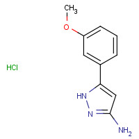 1025447-42-0 5-(3-methoxyphenyl)-1H-pyrazol-3-amine;hydrochloride chemical structure