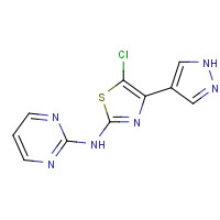1235313-07-1 5-chloro-4-(1H-pyrazol-4-yl)-N-pyrimidin-2-yl-1,3-thiazol-2-amine chemical structure
