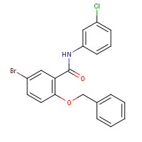 1285513-41-8 5-bromo-N-(3-chlorophenyl)-2-phenylmethoxybenzamide chemical structure
