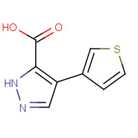 117784-24-4 4-thiophen-3-yl-1H-pyrazole-5-carboxylic acid chemical structure