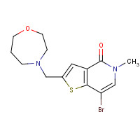 1610520-61-0 7-bromo-5-methyl-2-(1,4-oxazepan-4-ylmethyl)thieno[3,2-c]pyridin-4-one chemical structure