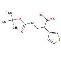 683219-15-0 3-[(2-methylpropan-2-yl)oxycarbonylamino]-2-thiophen-3-ylpropanoic acid chemical structure