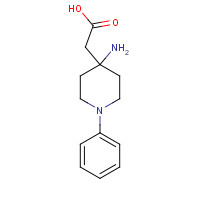 1159983-53-5 2-(4-amino-1-phenylpiperidin-4-yl)acetic acid chemical structure