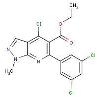 635325-04-1 ethyl 4-chloro-6-(3,5-dichlorophenyl)-1-methylpyrazolo[3,4-b]pyridine-5-carboxylate chemical structure