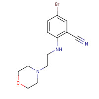 214210-02-3 5-bromo-2-(2-morpholin-4-ylethylamino)benzonitrile chemical structure