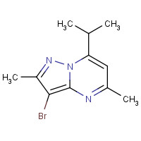 1263282-81-0 3-bromo-2,5-dimethyl-7-propan-2-ylpyrazolo[1,5-a]pyrimidine chemical structure