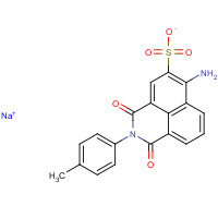 2391-30-2 sodium;6-amino-2-(4-methylphenyl)-1,3-dioxobenzo[de]isoquinoline-5-sulfonate chemical structure