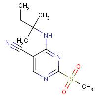1403865-17-7 4-(2-methylbutan-2-ylamino)-2-methylsulfonylpyrimidine-5-carbonitrile chemical structure