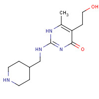 1241669-40-8 5-(2-hydroxyethyl)-6-methyl-2-(piperidin-4-ylmethylamino)-1H-pyrimidin-4-one chemical structure