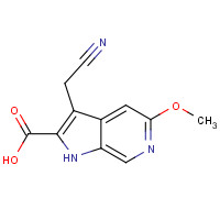 22772-37-8 3-(cyanomethyl)-5-methoxy-1H-pyrrolo[2,3-c]pyridine-2-carboxylic acid chemical structure
