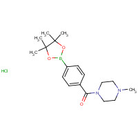 955407-62-2 (4-methylpiperazin-1-yl)-[4-(4,4,5,5-tetramethyl-1,3,2-dioxaborolan-2-yl)phenyl]methanone;hydrochloride chemical structure