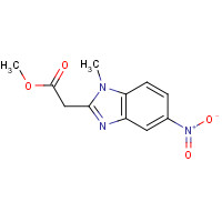 134426-33-8 methyl 2-(1-methyl-5-nitrobenzimidazol-2-yl)acetate chemical structure