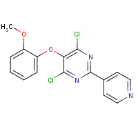 150727-72-3 4,6-dichloro-5-(2-methoxyphenoxy)-2-pyridin-4-ylpyrimidine chemical structure