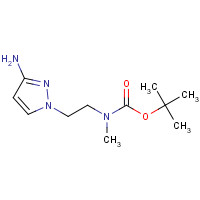 1346674-85-8 tert-butyl N-[2-(3-aminopyrazol-1-yl)ethyl]-N-methylcarbamate chemical structure