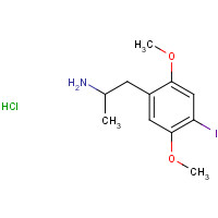 82830-44-2 1-(4-iodo-2,5-dimethoxyphenyl)propan-2-amine;hydrochloride chemical structure
