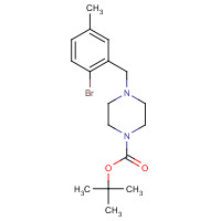 1460033-42-4 tert-butyl 4-[(2-bromo-5-methylphenyl)methyl]piperazine-1-carboxylate chemical structure