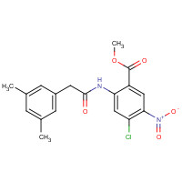199861-67-1 methyl 4-chloro-2-[[2-(3,5-dimethylphenyl)acetyl]amino]-5-nitrobenzoate chemical structure
