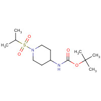 483366-18-3 tert-butyl N-(1-propan-2-ylsulfonylpiperidin-4-yl)carbamate chemical structure