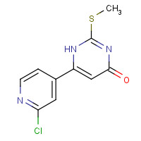 861417-47-2 6-(2-chloropyridin-4-yl)-2-methylsulfanyl-1H-pyrimidin-4-one chemical structure
