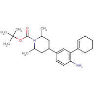 907205-82-7 tert-butyl 4-[4-amino-3-(cyclohexen-1-yl)phenyl]-2,6-dimethylpiperidine-1-carboxylate chemical structure