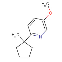 1196074-31-3 5-methoxy-2-(1-methylcyclopentyl)pyridine chemical structure