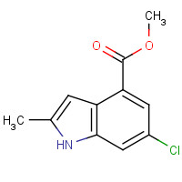 1260385-54-3 methyl 6-chloro-2-methyl-1H-indole-4-carboxylate chemical structure