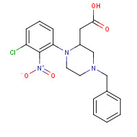 1252648-29-5 2-[4-benzyl-1-(3-chloro-2-nitrophenyl)piperazin-2-yl]acetic acid chemical structure