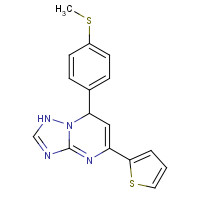 423136-44-1 7-(4-methylsulfanylphenyl)-5-thiophen-2-yl-1,7-dihydro-[1,2,4]triazolo[1,5-a]pyrimidine chemical structure