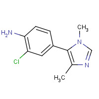 1400287-79-7 2-chloro-4-(3,5-dimethylimidazol-4-yl)aniline chemical structure