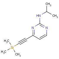 876521-30-1 N-propan-2-yl-4-(2-trimethylsilylethynyl)pyrimidin-2-amine chemical structure