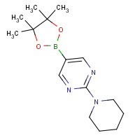 1015242-08-6 2-piperidin-1-yl-5-(4,4,5,5-tetramethyl-1,3,2-dioxaborolan-2-yl)pyrimidine chemical structure