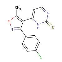 685542-51-2 6-[3-(4-chlorophenyl)-5-methyl-1,2-oxazol-4-yl]-1H-pyrimidine-2-thione chemical structure