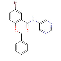 1285513-73-6 5-bromo-2-phenylmethoxy-N-pyrimidin-5-ylbenzamide chemical structure