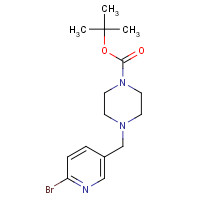 1160923-86-3 tert-butyl 4-[(6-bromopyridin-3-yl)methyl]piperazine-1-carboxylate chemical structure