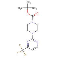668484-15-9 tert-butyl 4-[4-(trifluoromethyl)pyrimidin-2-yl]piperazine-1-carboxylate chemical structure