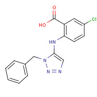 1648842-50-5 2-[(3-benzyltriazol-4-yl)amino]-5-chlorobenzoic acid chemical structure
