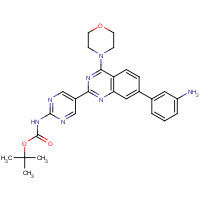 1557084-35-1 tert-butyl N-[5-[7-(3-aminophenyl)-4-morpholin-4-ylquinazolin-2-yl]pyrimidin-2-yl]carbamate chemical structure
