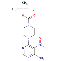 245450-04-8 tert-butyl 4-(6-amino-5-nitropyrimidin-4-yl)piperazine-1-carboxylate chemical structure
