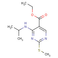 25693-79-2 ethyl 2-methylsulfanyl-4-(propan-2-ylamino)pyrimidine-5-carboxylate chemical structure