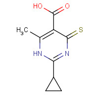 929975-17-7 2-cyclopropyl-6-methyl-4-sulfanylidene-1H-pyrimidine-5-carboxylic acid chemical structure