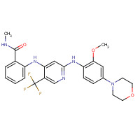 1061353-68-1 2-[[2-(2-methoxy-4-morpholin-4-ylanilino)-5-(trifluoromethyl)pyridin-4-yl]amino]-N-methylbenzamide chemical structure
