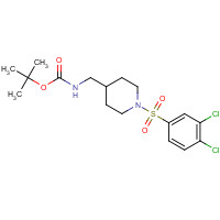 1429187-72-3 tert-butyl N-[[1-(3,4-dichlorophenyl)sulfonylpiperidin-4-yl]methyl]carbamate chemical structure