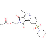 745046-84-8 2-(4-methyl-8-morpholin-4-ylsulfonyl-1,3-dioxopyrrolo[3,4-c]quinolin-2-yl)ethyl acetate chemical structure