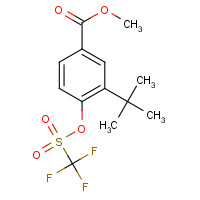 1142223-10-6 methyl 3-tert-butyl-4-(trifluoromethylsulfonyloxy)benzoate chemical structure