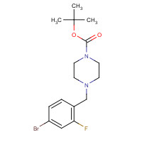 1260809-13-9 tert-butyl 4-[(4-bromo-2-fluorophenyl)methyl]piperazine-1-carboxylate chemical structure